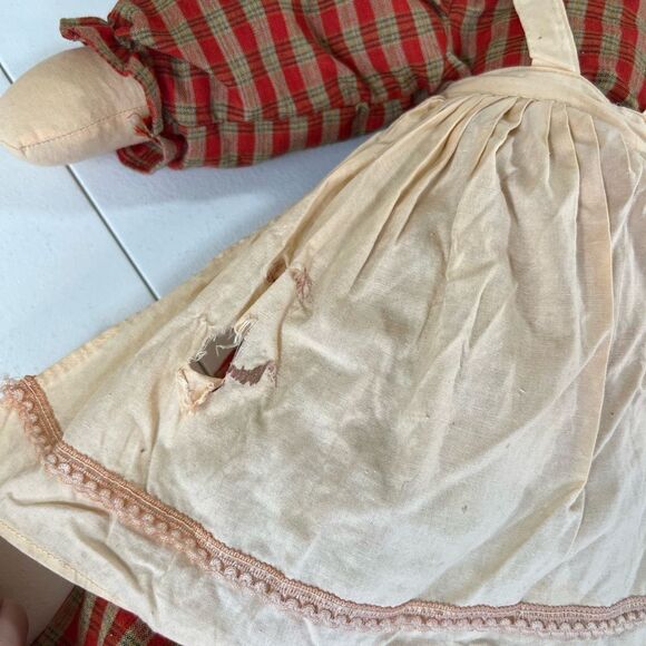 3PC Vintage Raggedy Ann & Andy Primitive Fabric Dolls  (Set of 3) - Picture 5 of 16